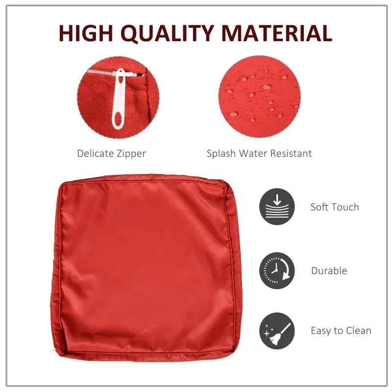14pc Patio Rattan Sofa Set Cushion Cover - Red