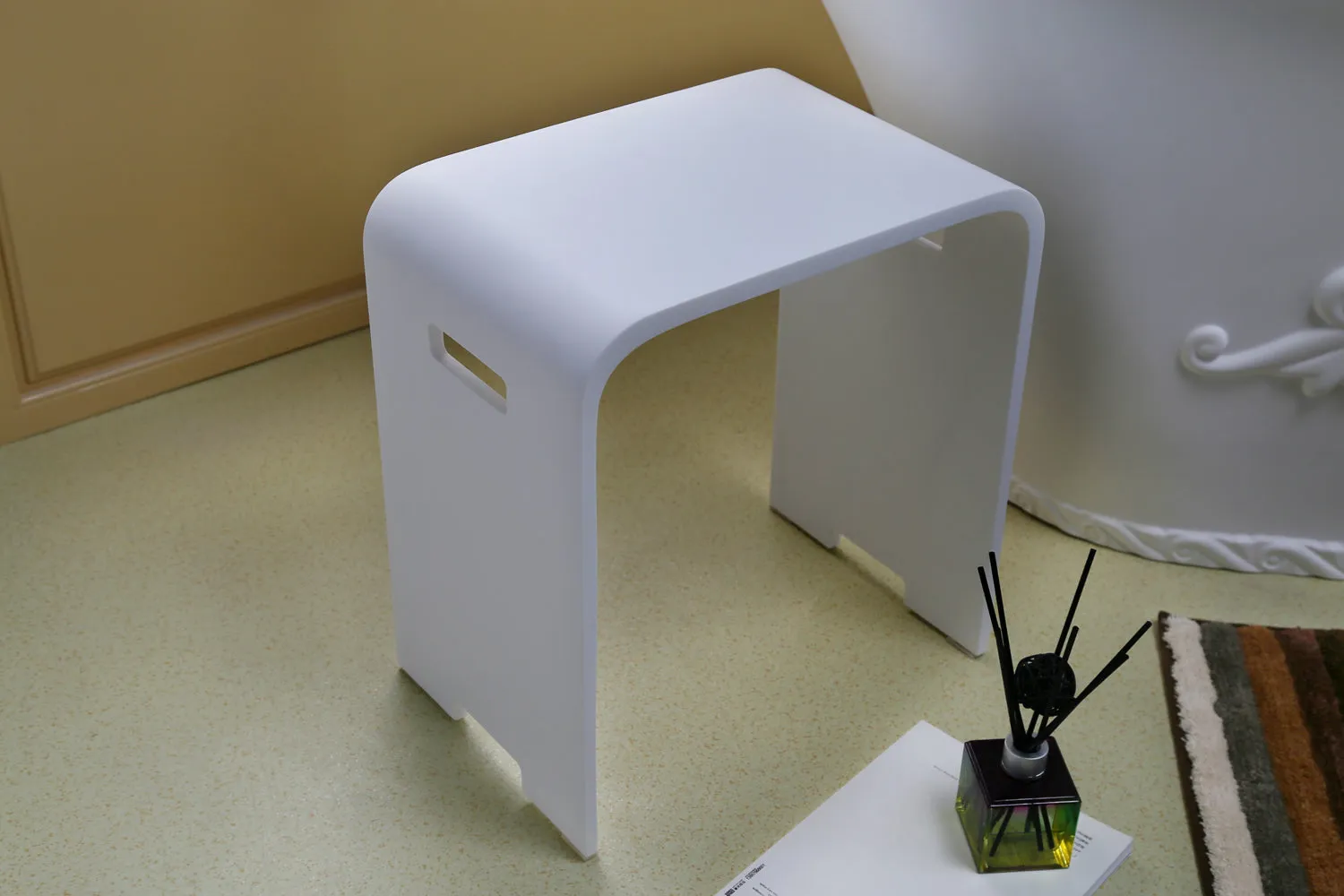 15" Resin Shower Stool