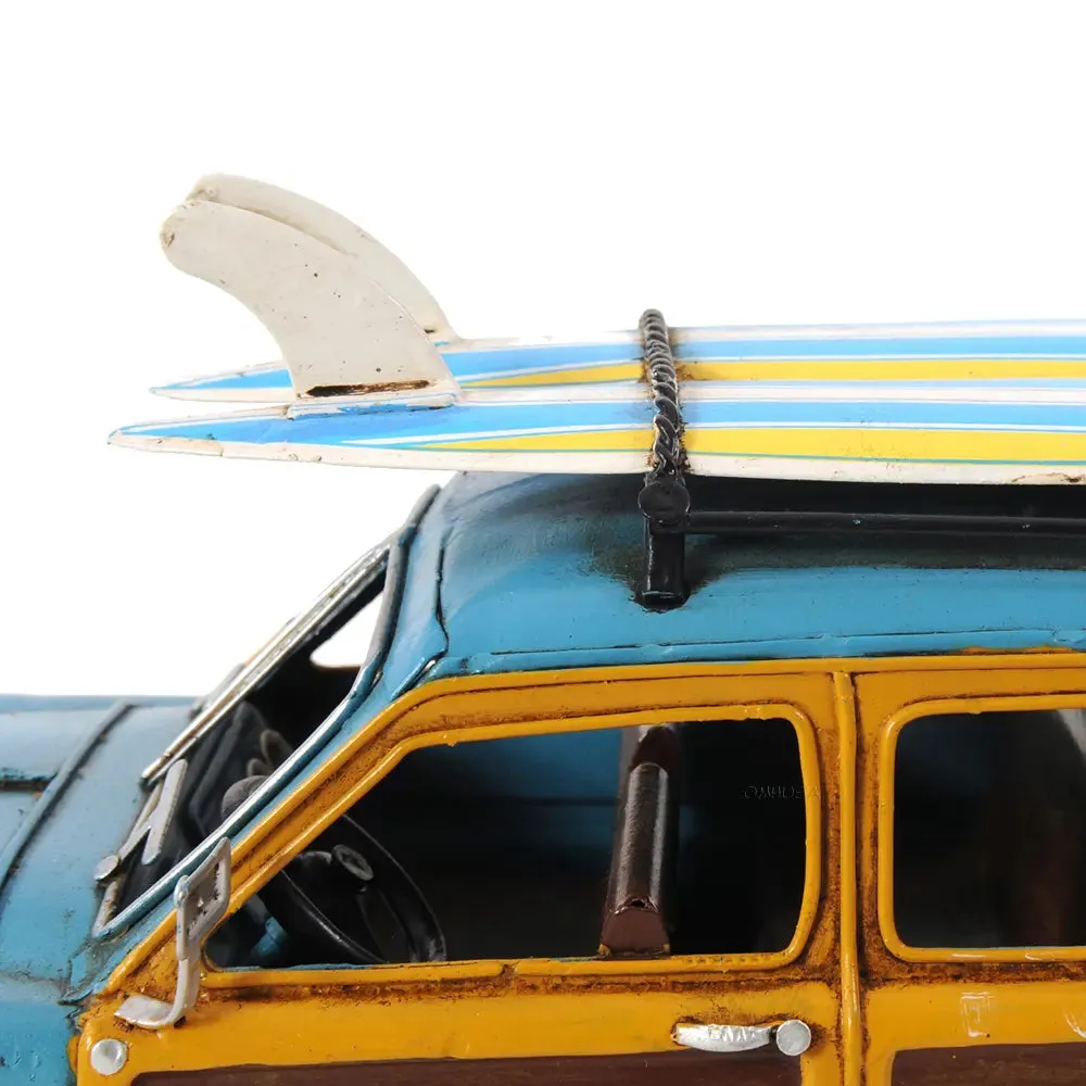 1949 Ford Wagon Car W/Two Surfboards