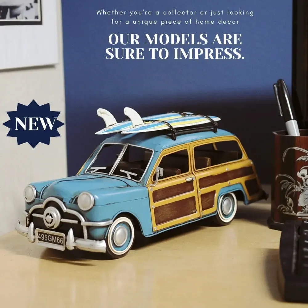 1949 Ford Wagon Car W/Two Surfboards