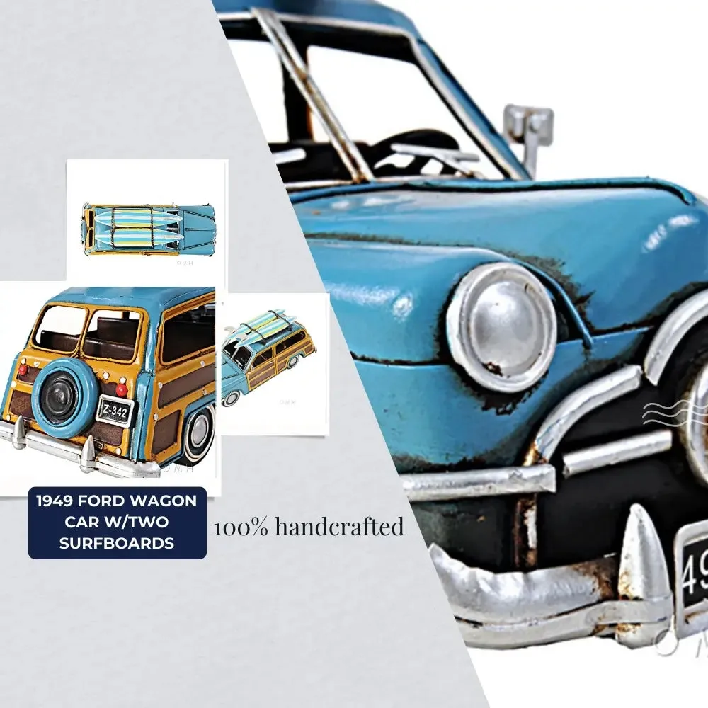 1949 Ford Wagon Car W/Two Surfboards