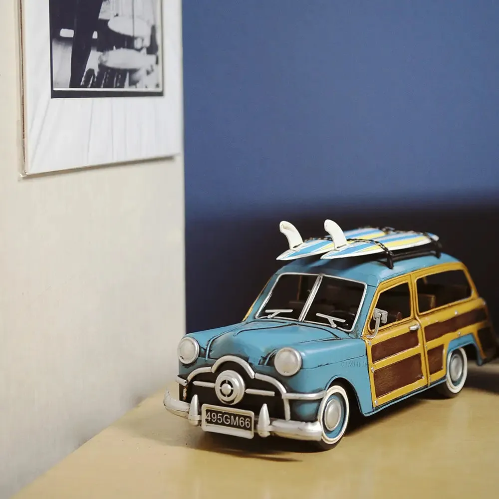 1949 Ford Wagon Car W/Two Surfboards
