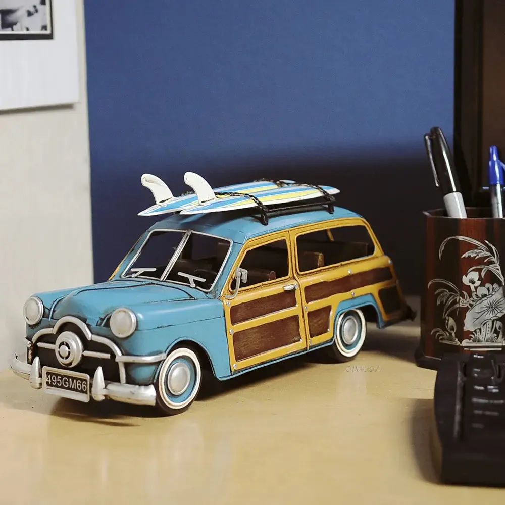 1949 Ford Wagon Car W/Two Surfboards