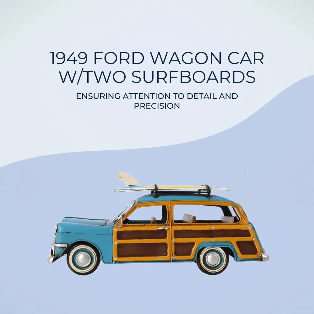 1949 Ford Wagon Car W/Two Surfboards