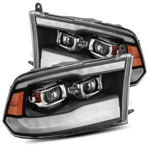 2009-2018 Ram Truck LUXX-Series LED Projector Headlights Black Alpha-Rex 880539