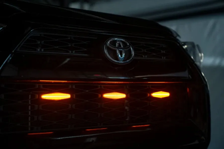 2014-19 Toyota 4Runner OLM Grille Lights Smoke Lens Amber LED