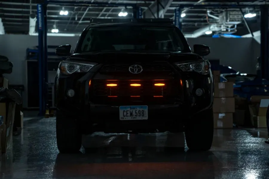 2014-19 Toyota 4Runner OLM Grille Lights Smoke Lens Amber LED