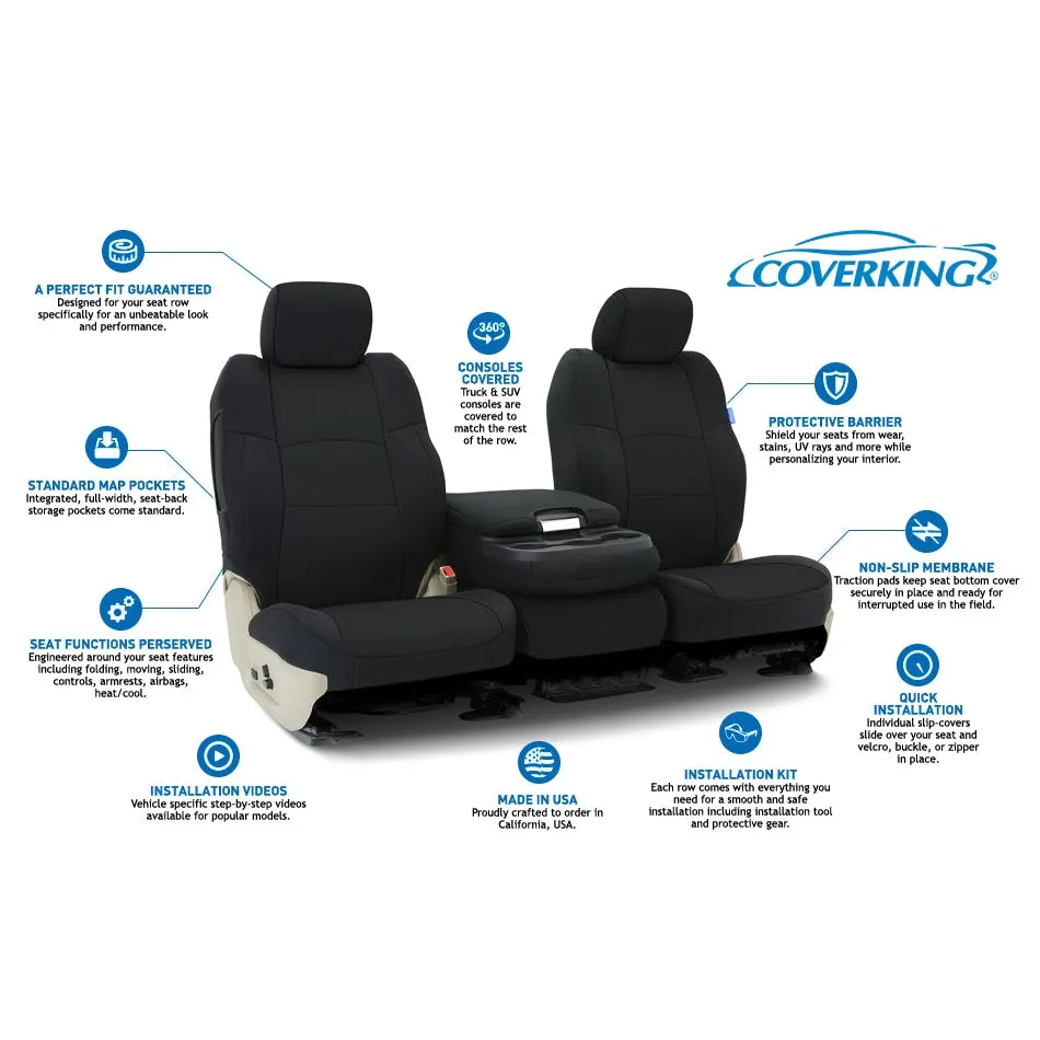 2018-2020 Ford F-150 Custom Fit Neoprene Seat Covers Front 40/20/40 Seats-Black