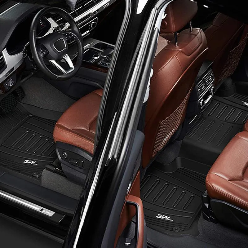 3W Audi Q7 2017-2025 Custom Floor Mats TPE Material & All-Weather Protection