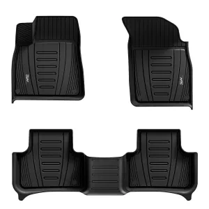 3W Audi Q7 2017-2025 Custom Floor Mats TPE Material & All-Weather Protection