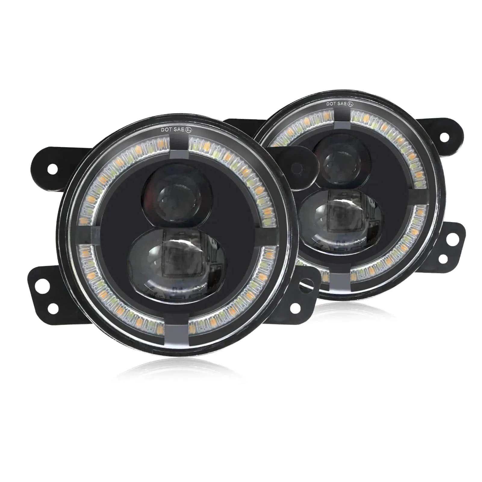 4 Inch 200W LED Fog Lights Car LED Fog Lights 20000LM Driving Bumper Lights Waterproof Replacement for Jeep Wrangler Off Road