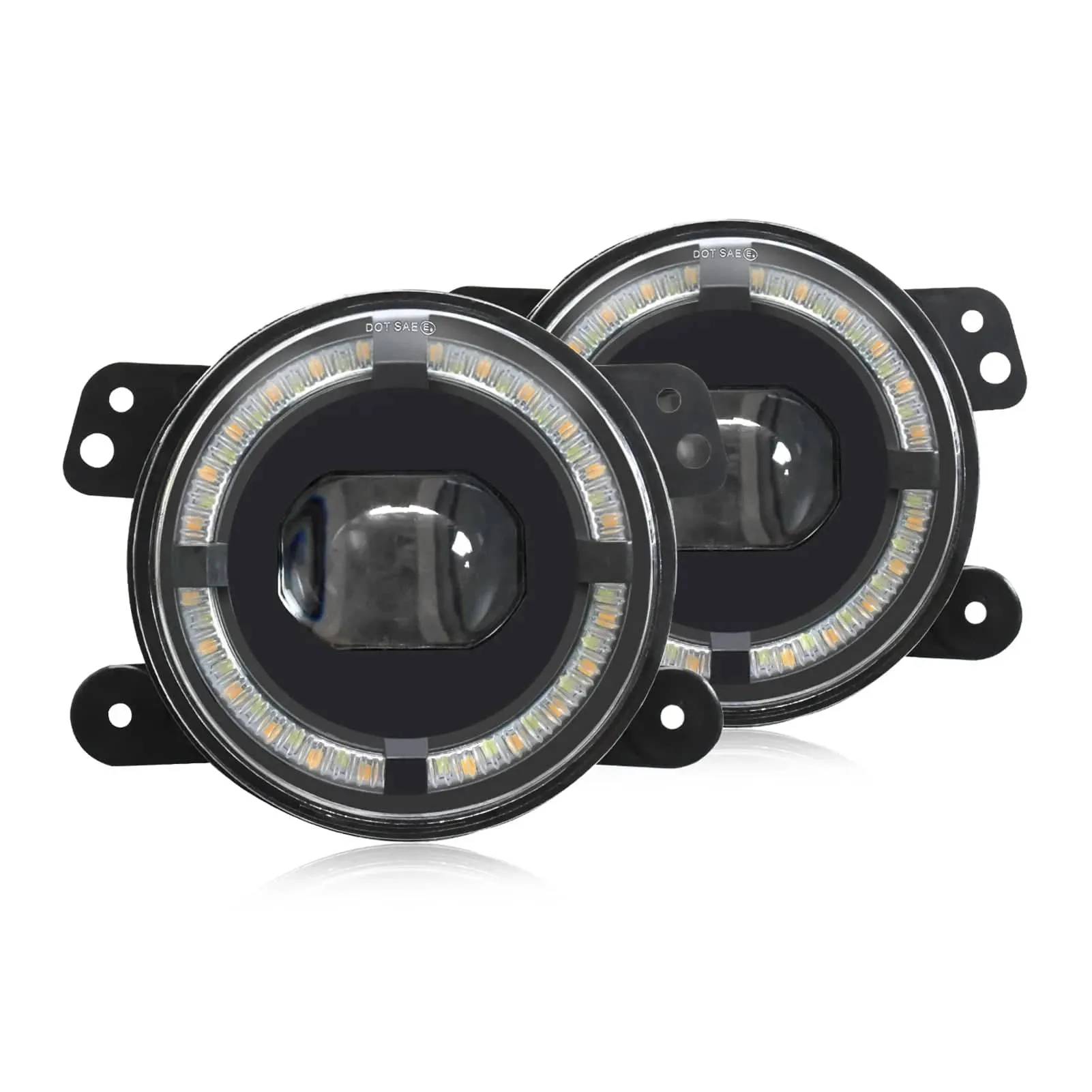 4 Inch 200W LED Fog Lights Car LED Fog Lights 20000LM Driving Bumper Lights Waterproof Replacement for Jeep Wrangler Off Road