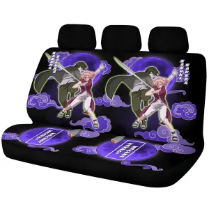 Adult Sakura And Sasuke Car Back Seat Covers Custom Anime