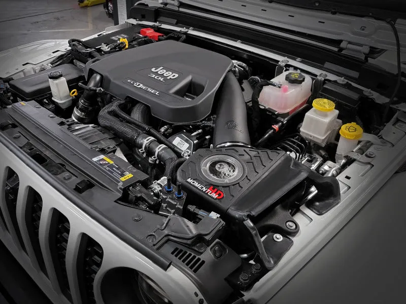 AFE Momentum HD Cold Air Intake System (w/Pro DRY S Filter): Jeep Gladiator (2021-2023) / Wrangler (2020-2023) 3.0L EcoDiesel V6
