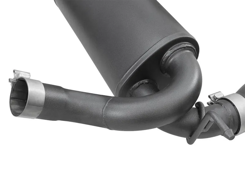 AFE Rebel Series Axle-Back Exhaust System (Black Tips): Jeep Wrangler JK 2007 - 2018 (3.6L & 3.8L V6)
