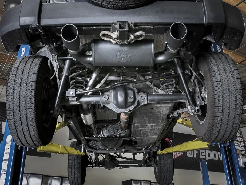 AFE Rebel Series Cat-Back Exhaust System (Black Tips): Jeep Wrangler JK 2007 - 2018 (3.6L & 3.8L V6)