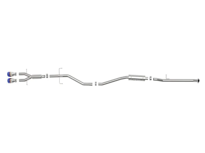 aFe Takeda 2.5in 304 SS Cat-Back Exhaust System w/ Blue Tips 2017  Honda Civic Si Sedan I4 1.5L (t)