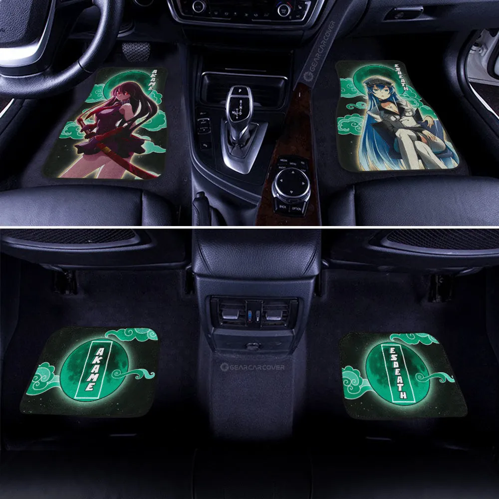 Akame And Esdeath Car Floor Mats Custom