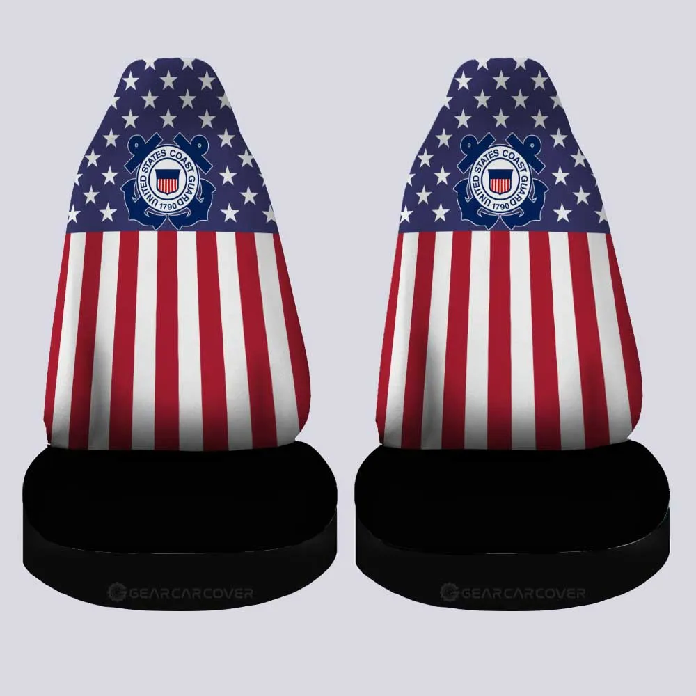 American Flag Military Coast Guard Car Seat Covers Custom Car Accessories