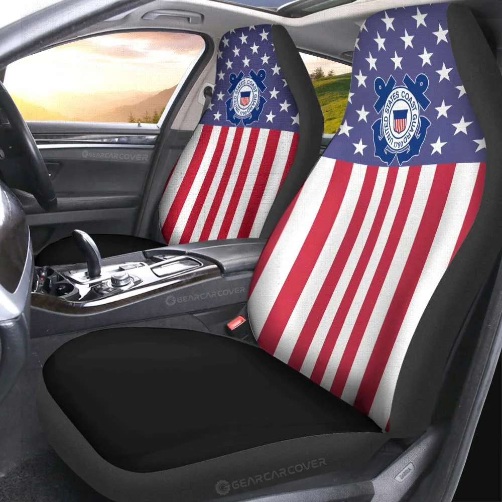 American Flag Military Coast Guard Car Seat Covers Custom Car Accessories