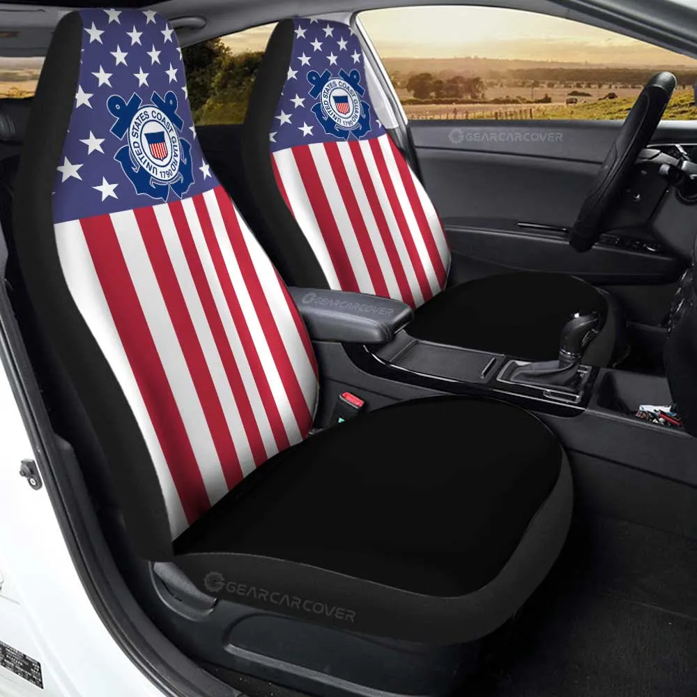 American Flag Military Coast Guard Car Seat Covers Custom Car Accessories