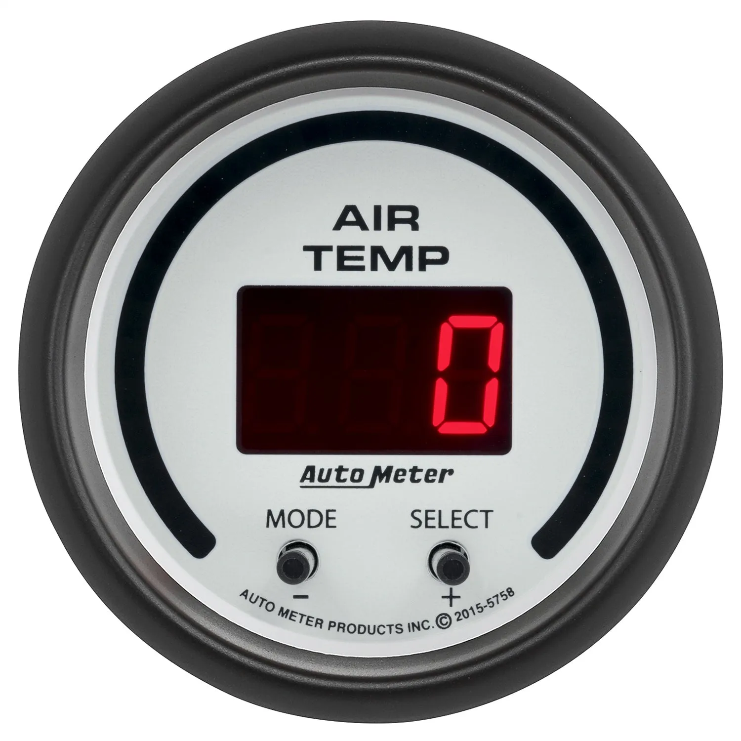 AutoMeter 5758 GAUGE; AIR TEMP; DUAL; 2 1/16in.; 0-300deg.F; DIGITAL; PHANTOM