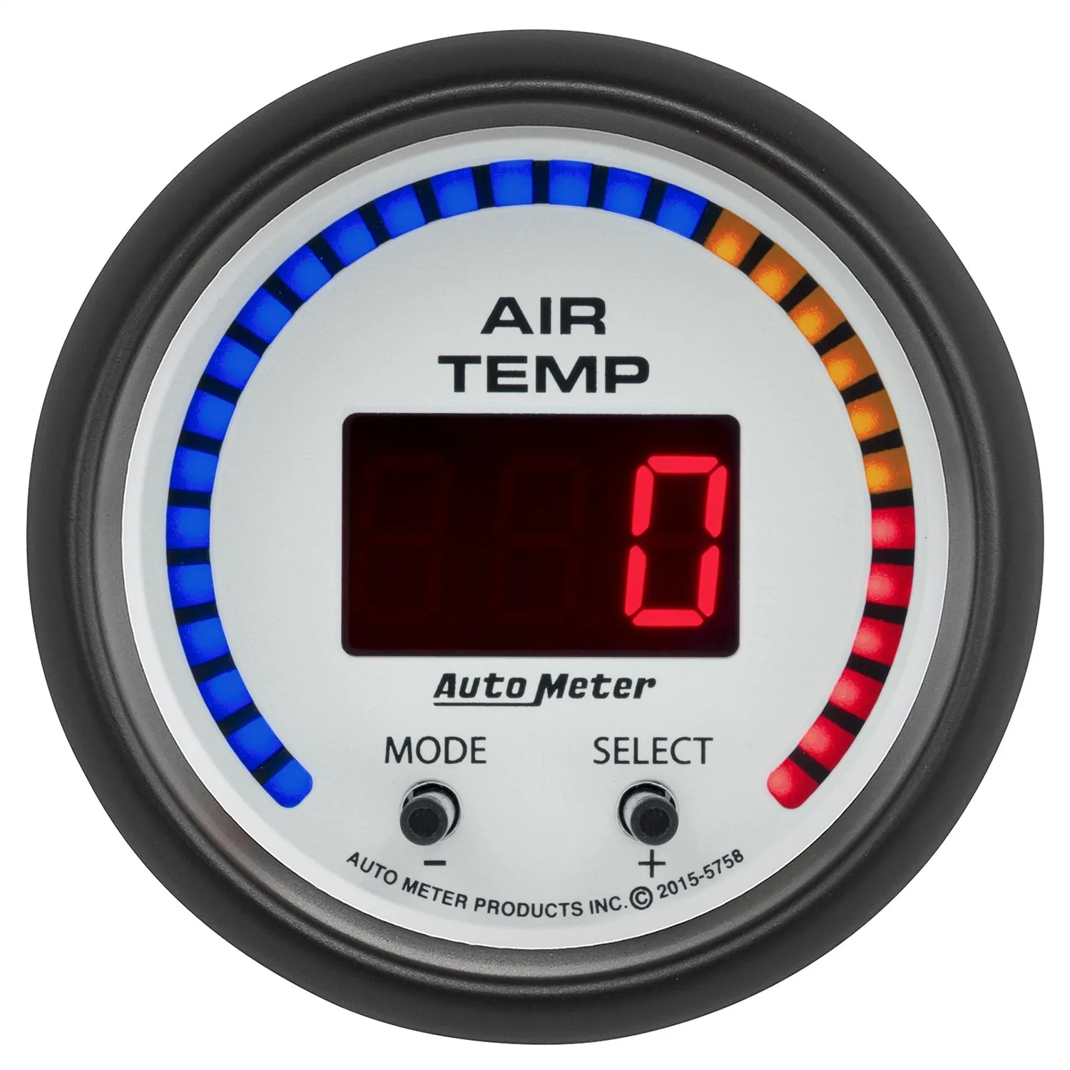 AutoMeter 5758 GAUGE; AIR TEMP; DUAL; 2 1/16in.; 0-300deg.F; DIGITAL; PHANTOM