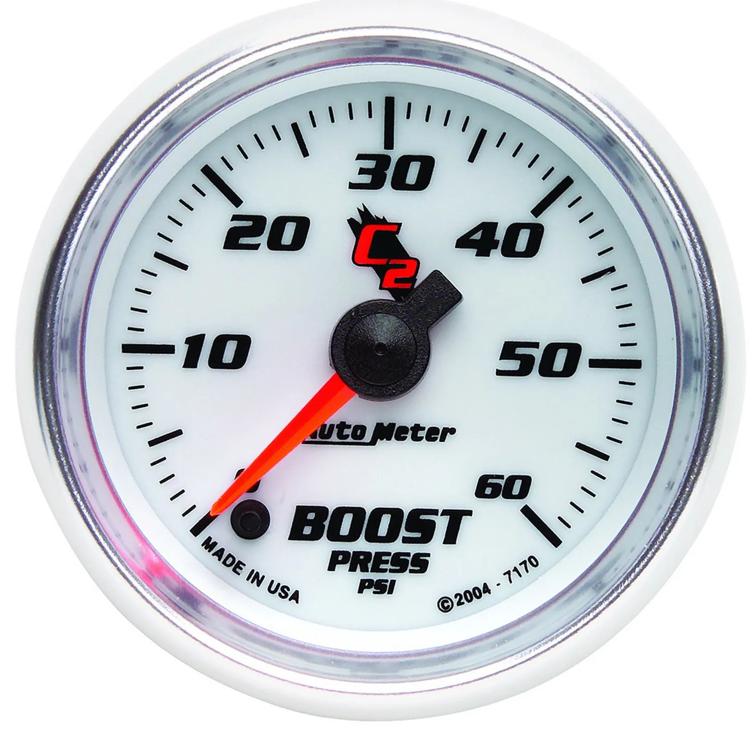 AutoMeter 7170 GAUGE; BOOST; 2 1/16in.; 60PSI; DIGITAL STEPPER MOTOR; C2