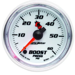 AutoMeter 7170 GAUGE; BOOST; 2 1/16in.; 60PSI; DIGITAL STEPPER MOTOR; C2