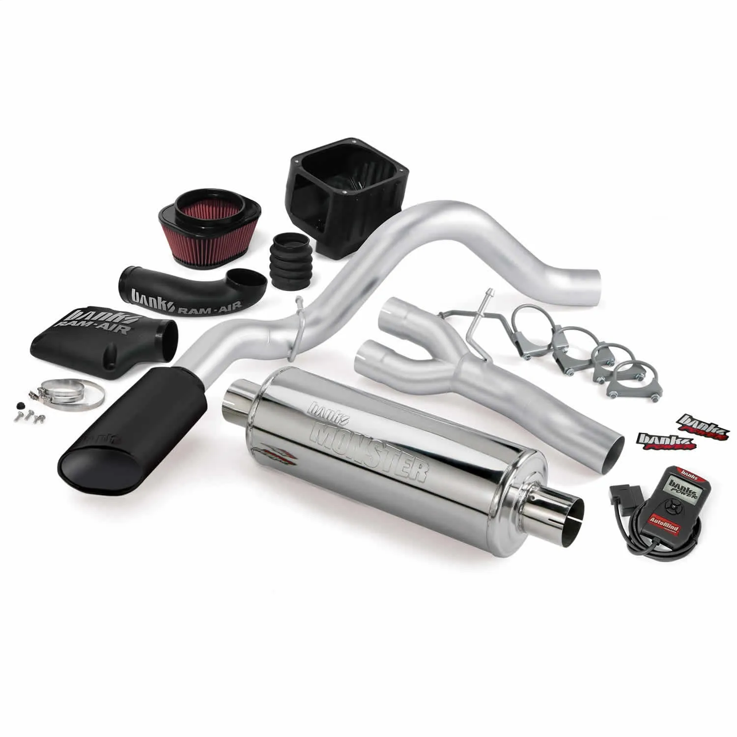 Banks Power 48045-B Stinger System; Sngl Exh; Side Exit; S/S Black Tip-2010 Chevy 5.3L; ECSB; FFV