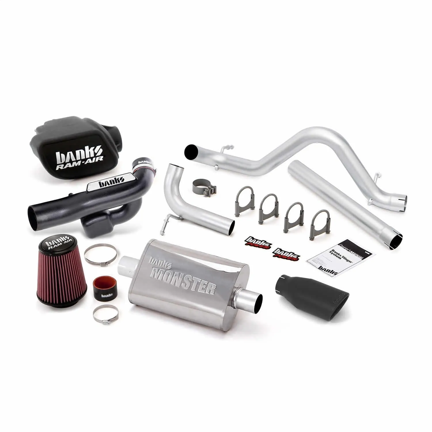Banks Power 51345-B Stinger System (no AutoMind); S/S-Black Tip-2012-18 Jeep 3.6L Wrangler; All-4Dr