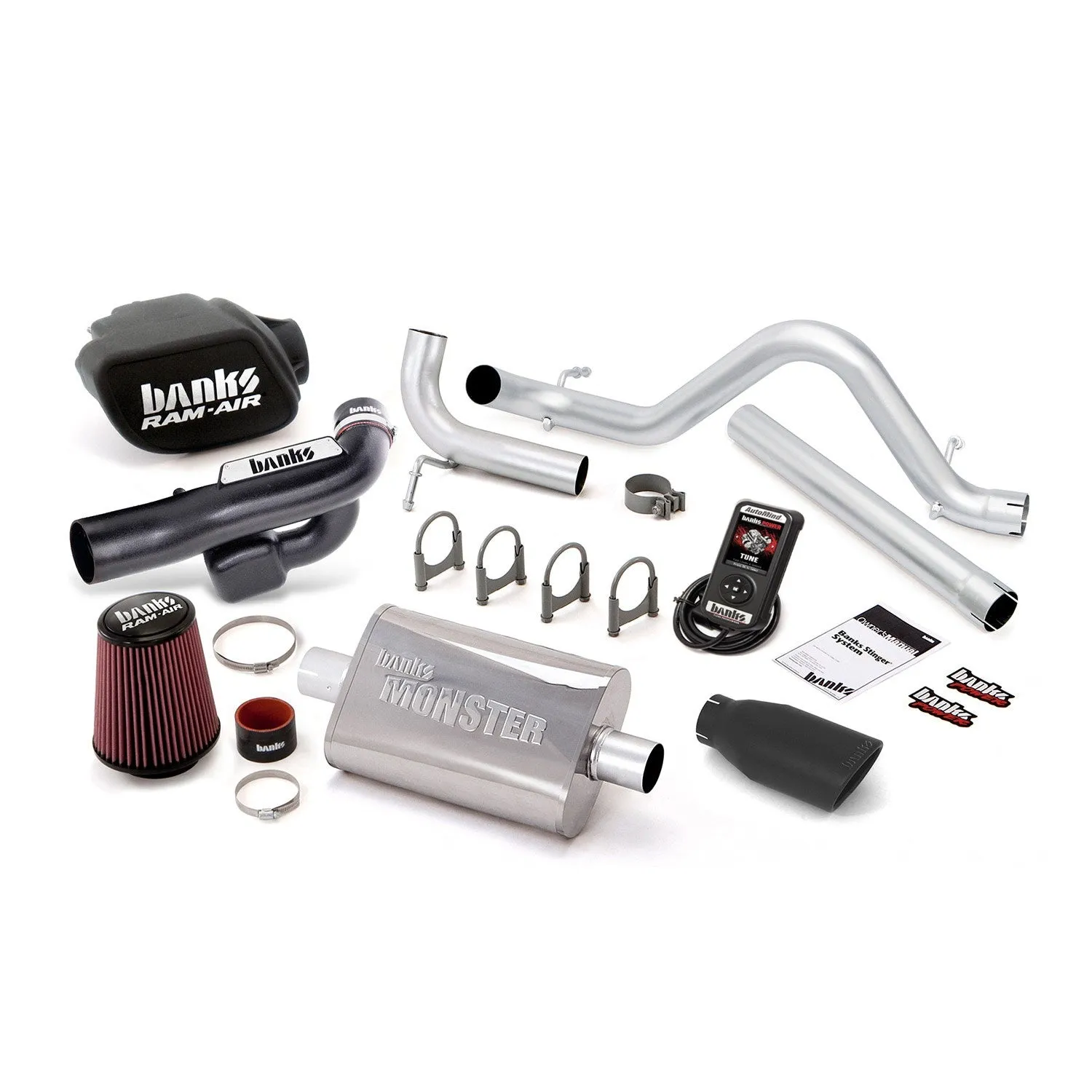 Banks Power 51349-B Stinger System (w/AutoMind); S/S-Black Tip-2012-14 Jeep 3.6L Wrangler-4Dr