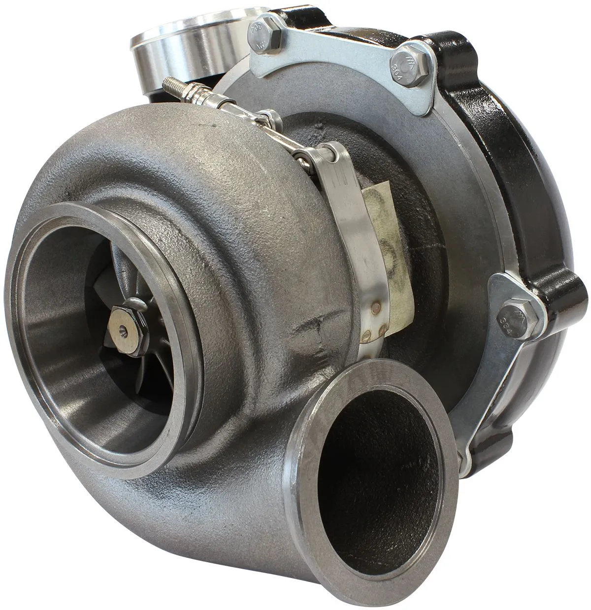 BOOSTED 6862 .83 Reverse Rotation Turbocharger 1050HP, Hi Temp Black Finish AF80