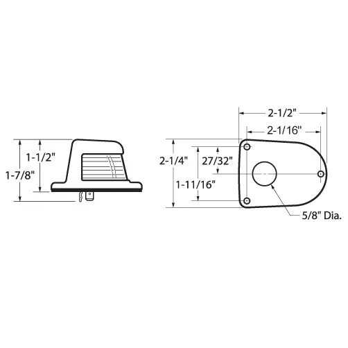 Classic Stainless Bi Color Nav Light