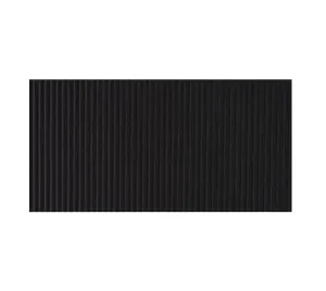 Corrugated Vinyl Runner Mat, 1/8" Thick, V Groove, 36"W x 105'L, Blk