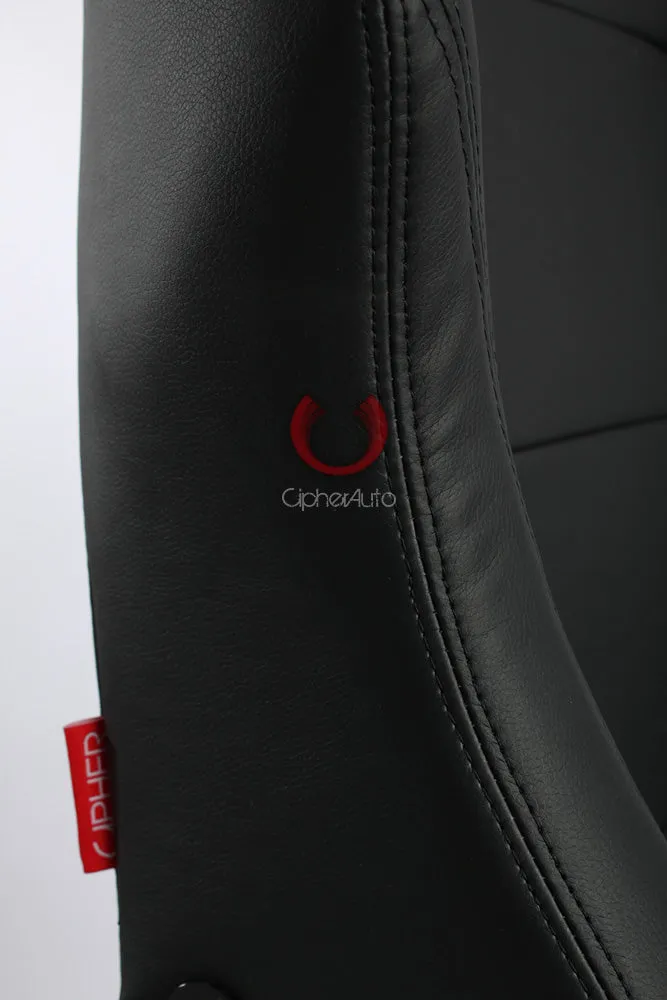 CPA5001 All Black Leatherette Cipher Auto Racing Seat