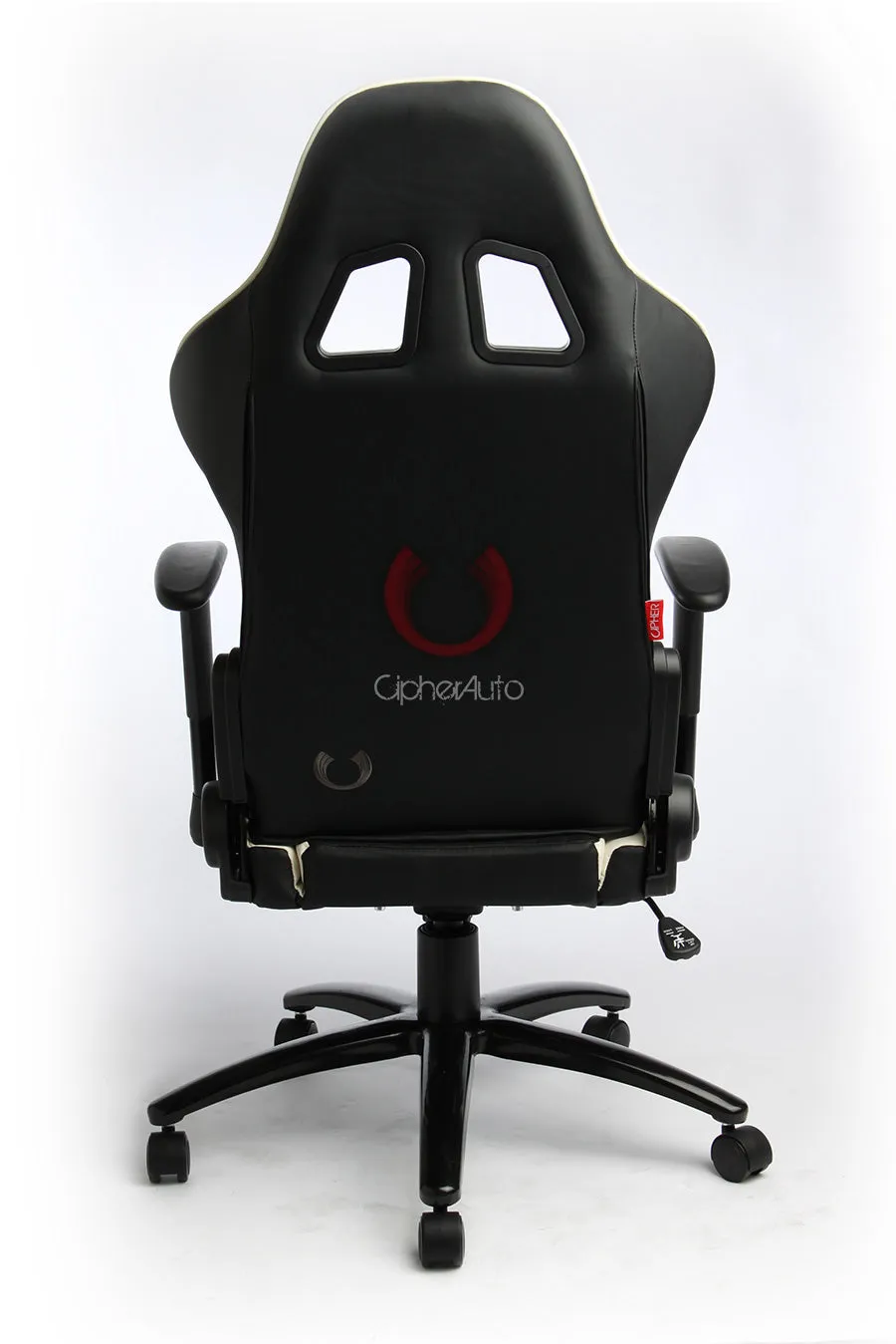 CPA5001 Black & White Leatherette Cipher Auto Office Racing Seat
