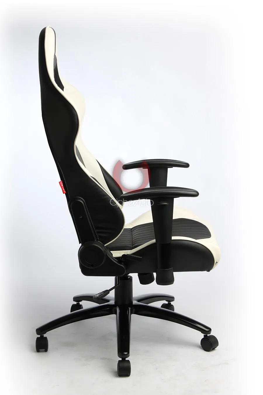 CPA5001 Black & White Leatherette Cipher Auto Office Racing Seat