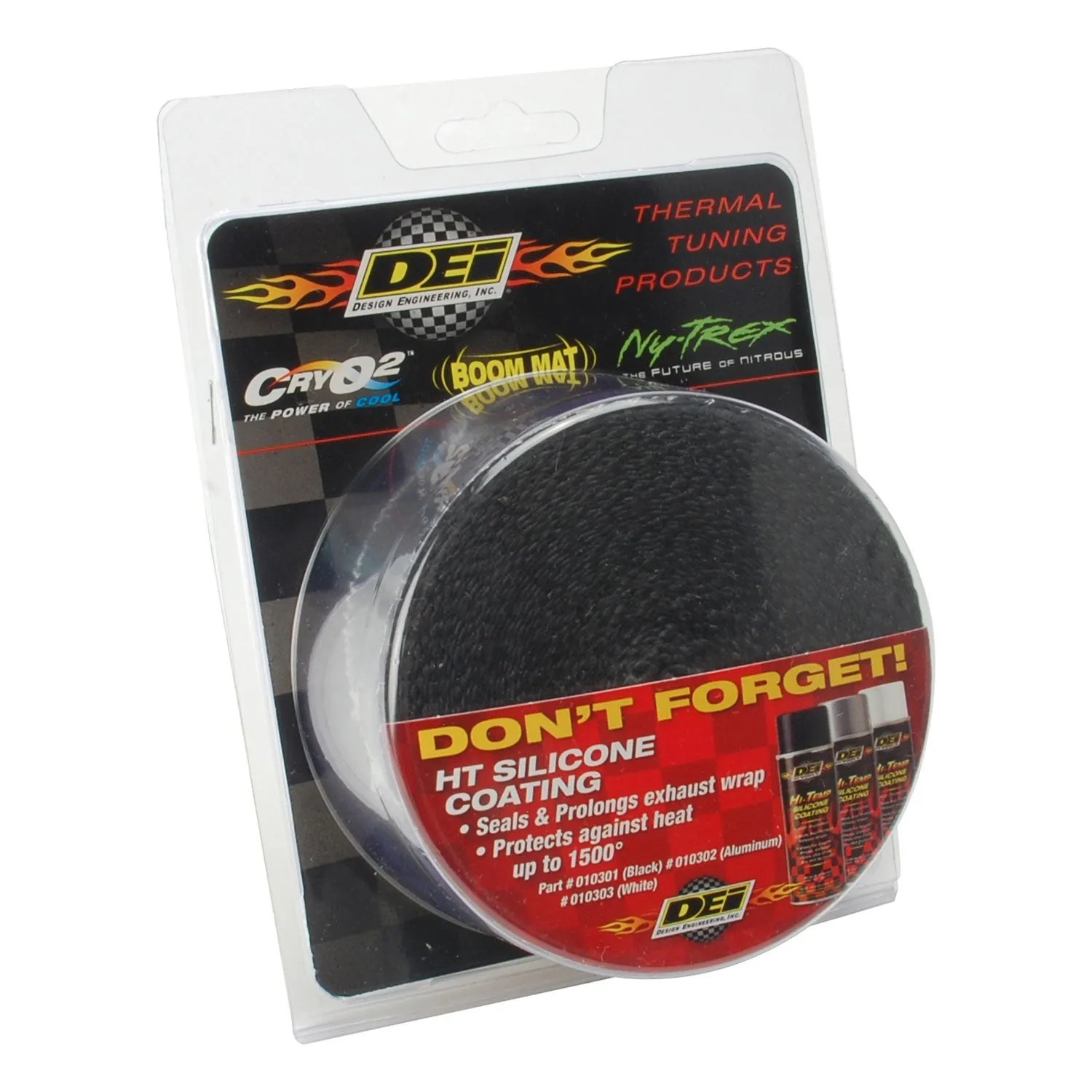 Design Engineering 010099 Exhaust Wrap; 2 ft. x 25 ft.; Black;