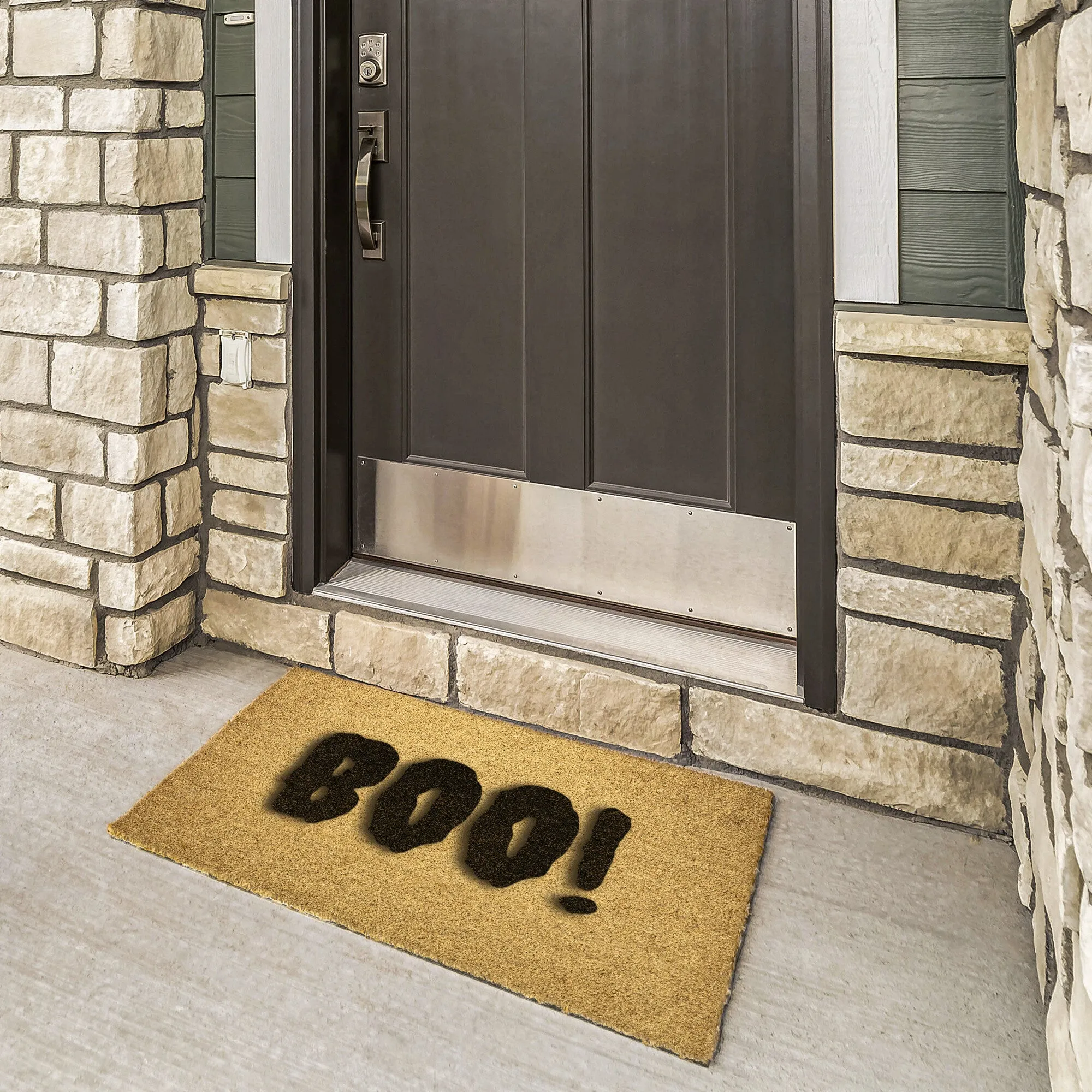 Door Mat Coir Welcome Mat Halloween Decor BOO! Mat