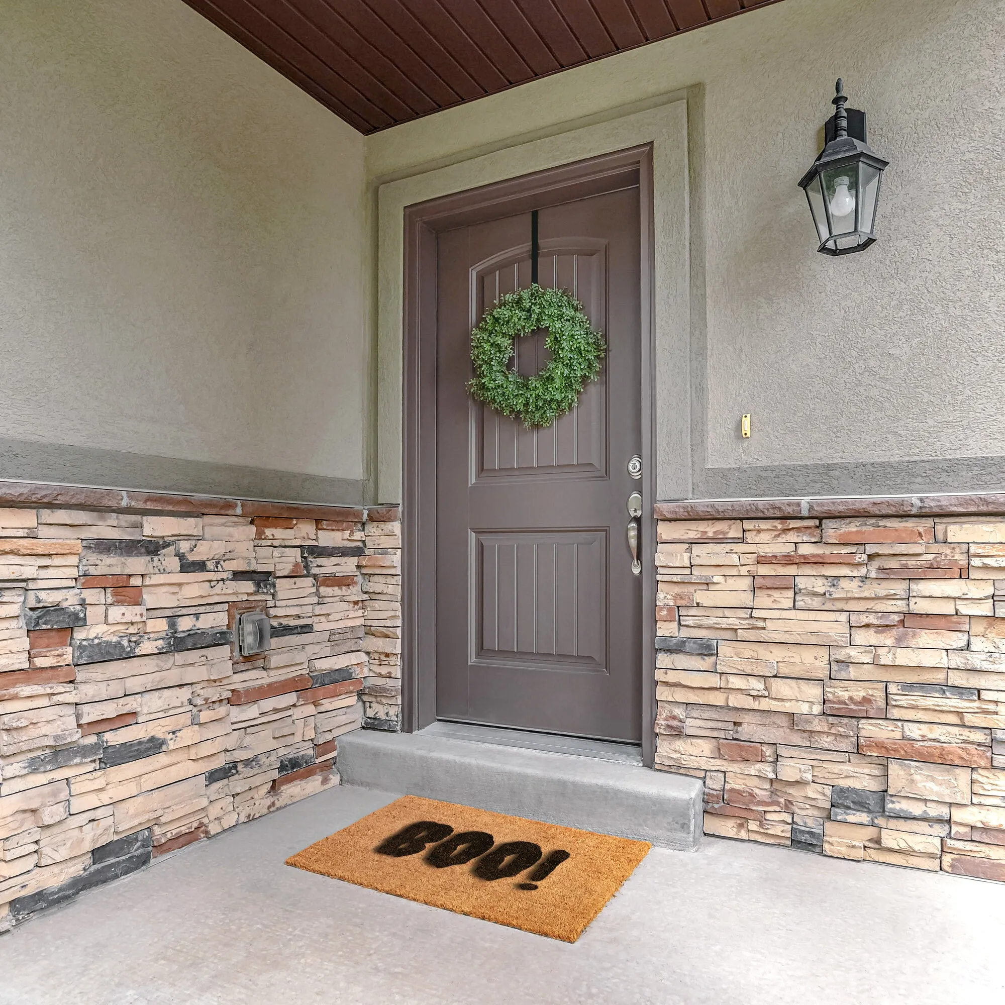 Door Mat Coir Welcome Mat Halloween Decor BOO! Mat