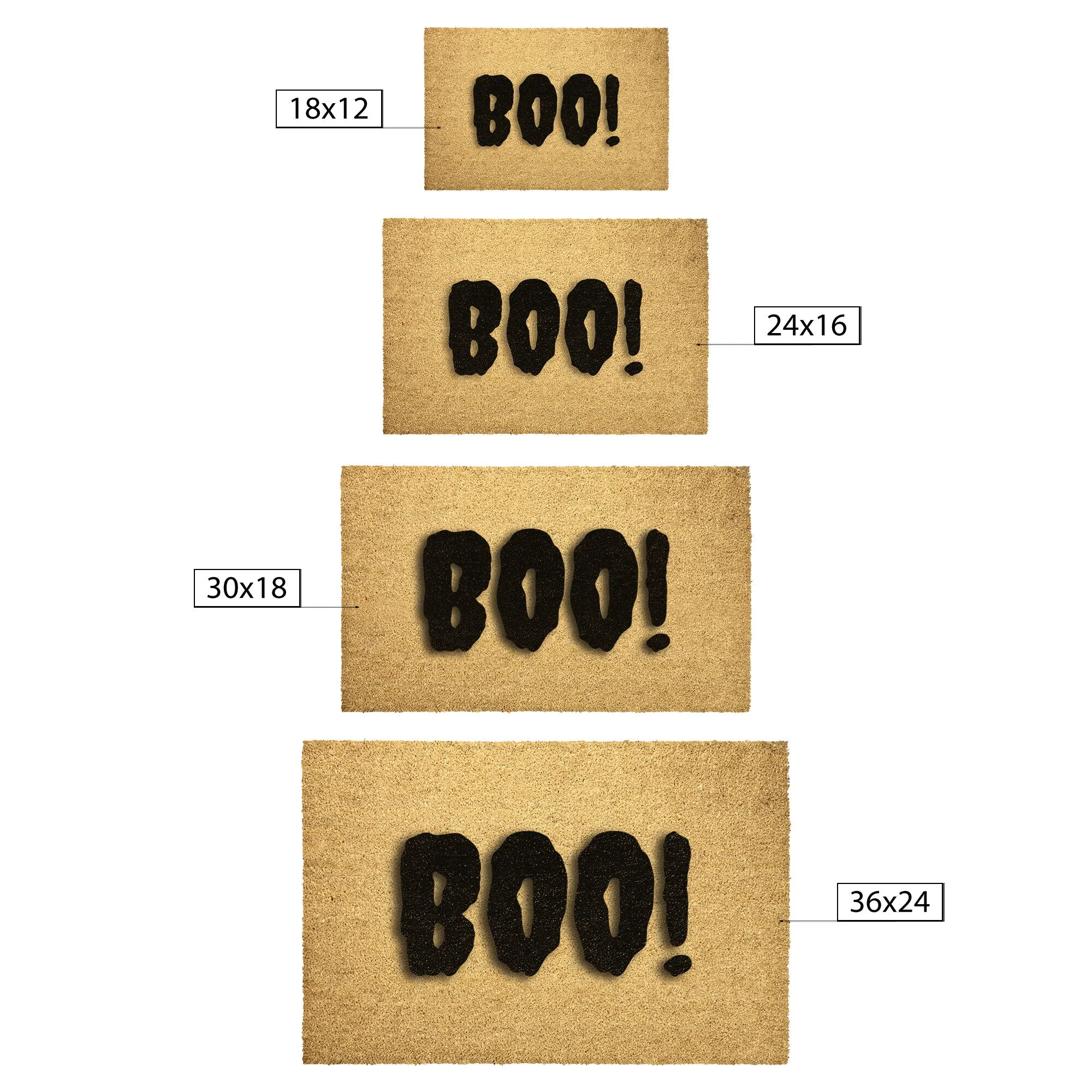 Door Mat Coir Welcome Mat Halloween Decor BOO! Mat
