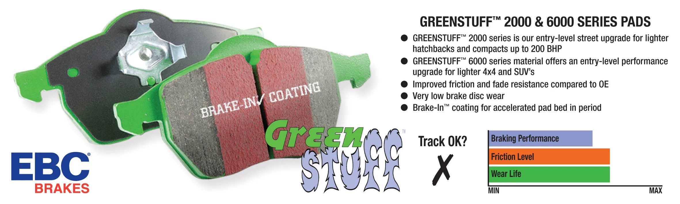 EBC Brakes DP61932 6000 Series Greenstuff Truck/SUV Brakes Disc Pads