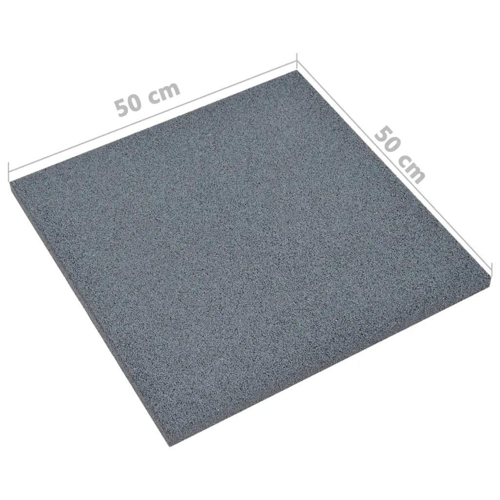 Fall Protection Tiles 24 pcs Rubber 50x50x3 cm Grey