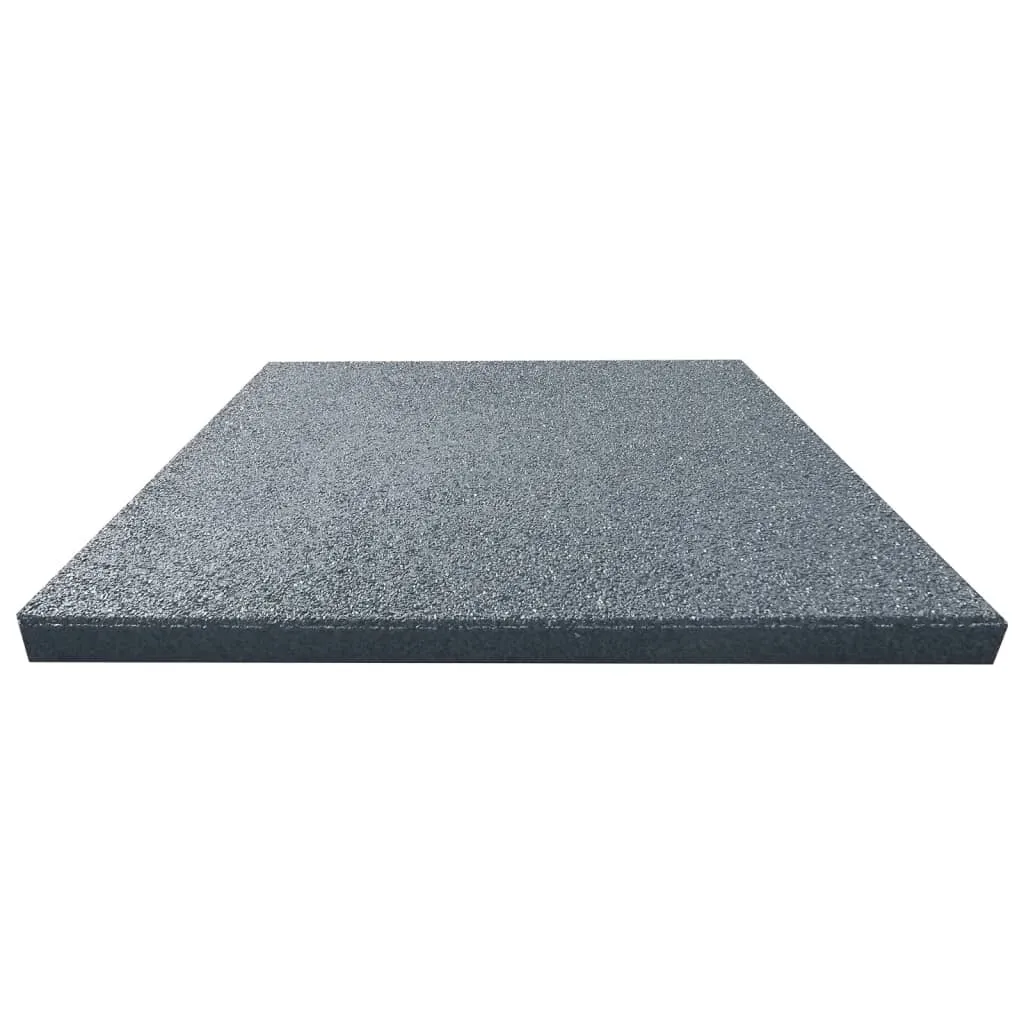 Fall Protection Tiles 24 pcs Rubber 50x50x3 cm Grey