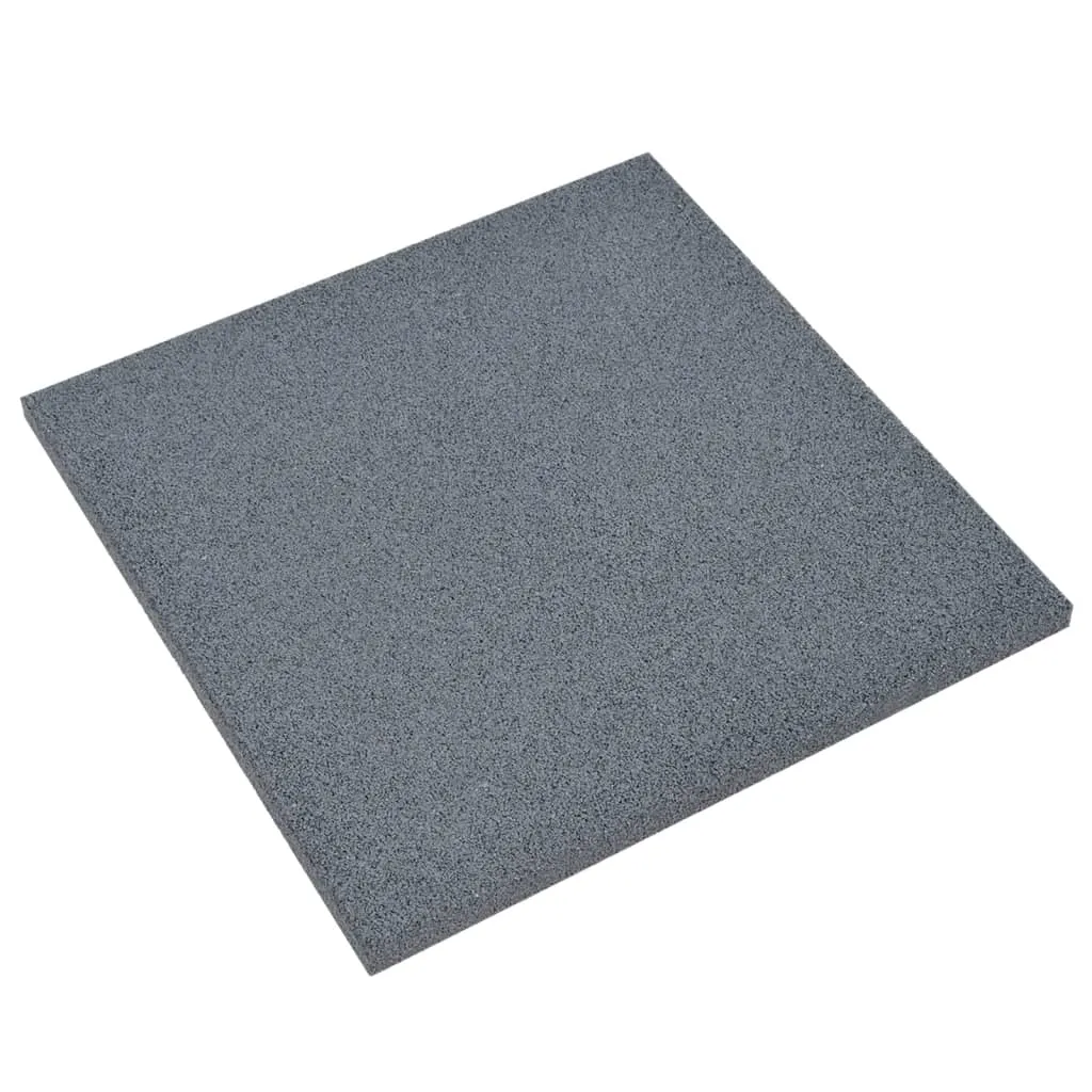 Fall Protection Tiles 24 pcs Rubber 50x50x3 cm Grey