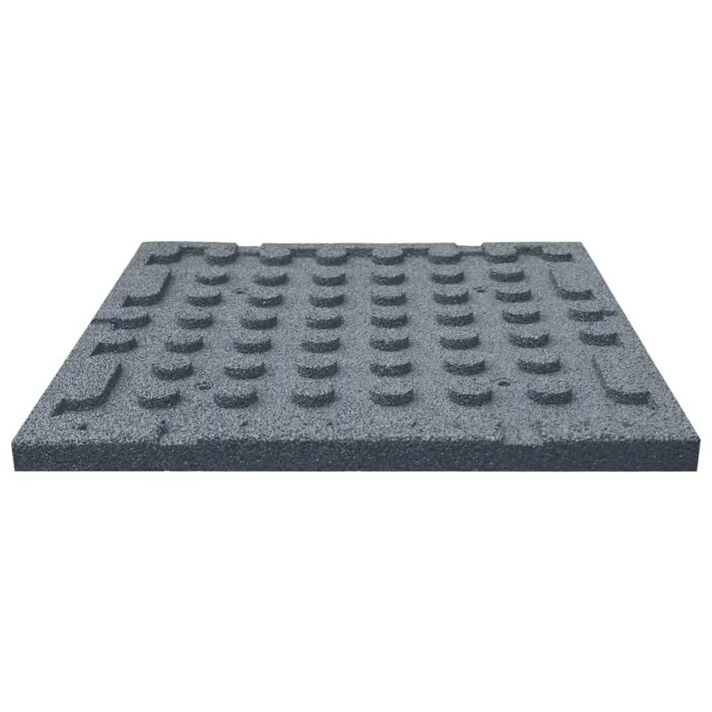 Fall Protection Tiles 24 pcs Rubber 50x50x3 cm Grey