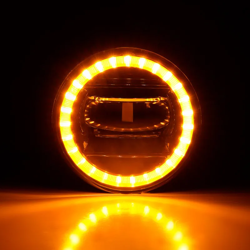Fog Light Assembly With Halo Ring DRL/Turn Signals for 2007-2013 Toyota Tundra