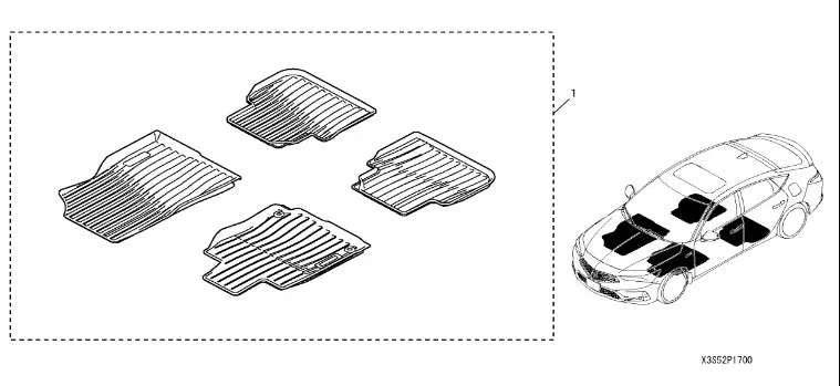 Genuine Acura 2023  Integra All-Season Floor Mats (A-Spec)