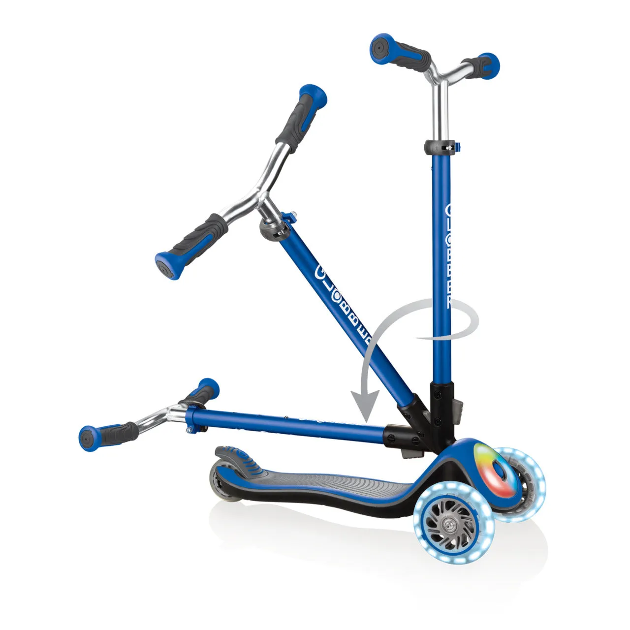 GLOBBER ELITE PRIME LIGHTS SCOOTER - NAVY BLUE